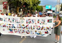 Sakaryalı kadınlardan Filistin’le dayanışma yürüyüşü