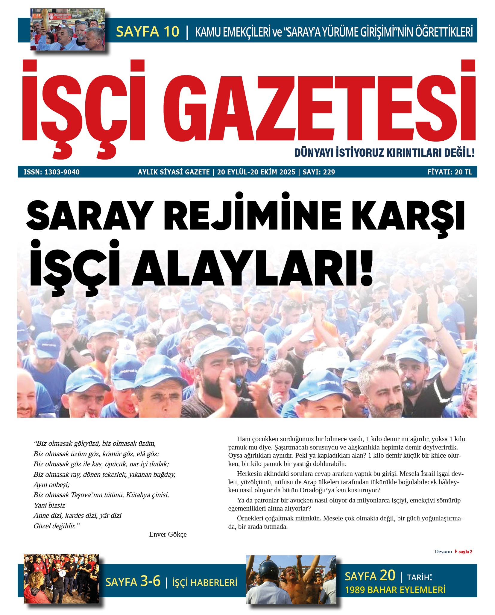 İşçi Gazetesi 229. Sayı