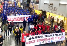 Gebze Sendikalar Birliği’nden Asgari Ücret Eylemi