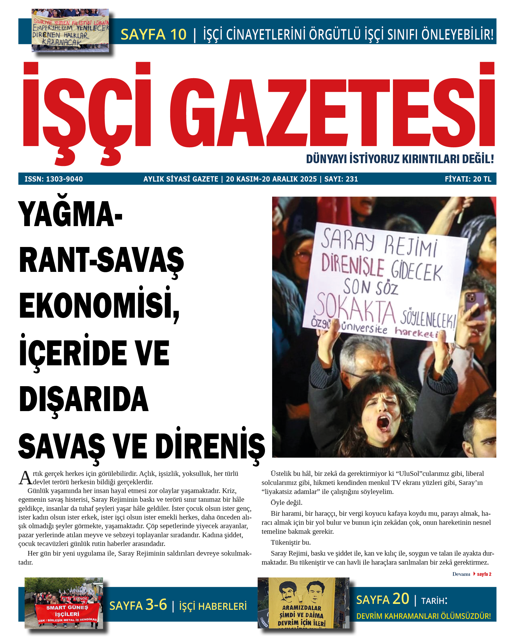 İşçi Gazetesi 231. Sayı