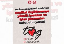 DİSK Sosyal-İş: “Toplum Gönüllüleri Vakfı’nda sendikal örgütlenmeye yönelik baskıları ve işten çıkarmaları kabul etmiyoruz!”
